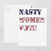 Nasty Women Vote Briefkaart (Voorkant / Achterkant)