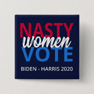 Nasty Women Vote II Vierkante Button 5,1 Cm