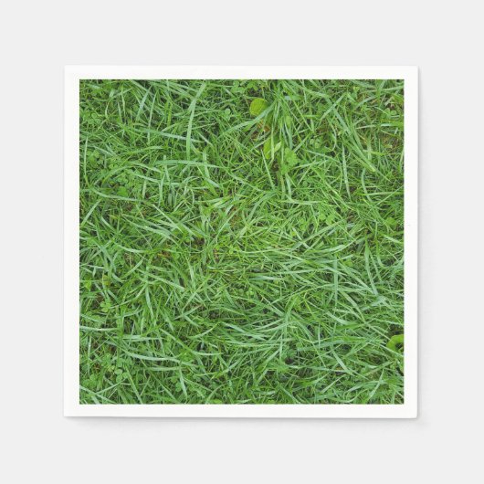 nat groen gras servet (Voorkant)