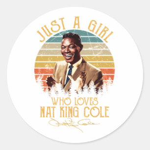 Nat King Cole Ronde Sticker