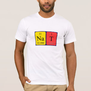 Nat periodiek lijstnaam shirt