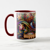 NATALIA ~ PAASBEKER ~ Bloemen Eieren~  Mok (Links)