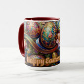 NATALIA ~ PAASBEKER ~ Bloemen Eieren~  Mok (Voorkant links)