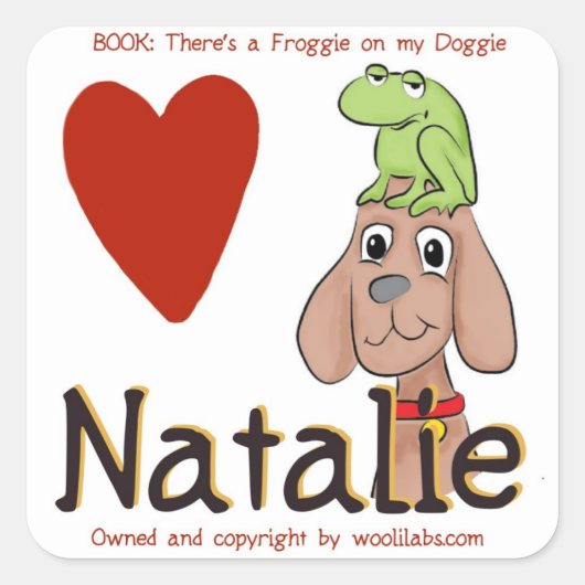 Natalie Froggie op Doggie Stickers (Voorkant)