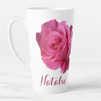 Natalie naam roze rozenbloemen boho Latte Mok