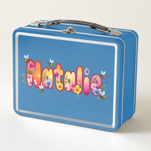 Natalie - Personalized Bee Lunch Box (Devant)