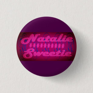 Natalie Sweetie ontwerp diep paarse Ronde Button 3,2 Cm