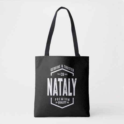 Nataly Personalized Name Birthday Gift Draagtas (Voorkant)