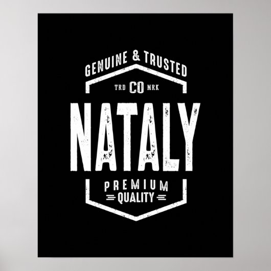 Nataly Personalized Name Birthday Gift Poster (Voorkant)