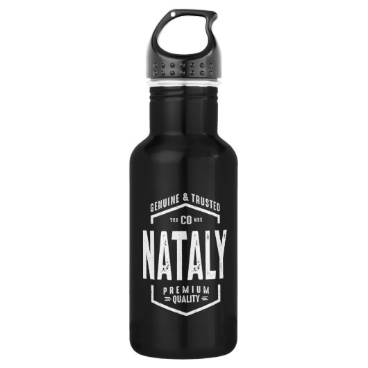 Nataly Personalized Name Birthday Gift Waterfles (Voorkant)