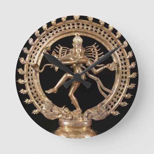 NATARAJ HINDU GOD RONDE KLOK (Voorkant)