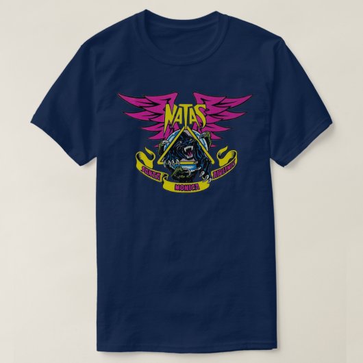 Natas claw and panther skateboard design t-shirt (Design voorkant)