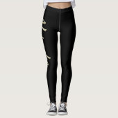 Natascha white gold Handwriting Hose Leggings (Voorkant)