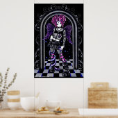 Natasha Gothic Pink Tattoo Angel Poster (Keuken)