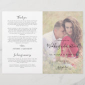 Natasha Modern Photo Wedding Ceremony Program (Voorkant)