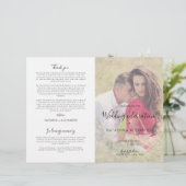 Natasha Modern Photo Wedding Ceremony Program (Staand voorkant)