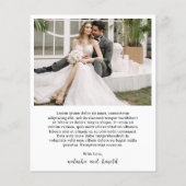 Natasha Monogram Carte de remerciements Mariage mo (Dos)