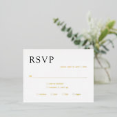 Natasha Monogram Modern Wedding RSVP Kaart (Staand Voorkant)