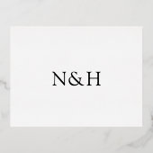 Natasha Monogram Modern Wedding RSVP Kaart (Achterkant)