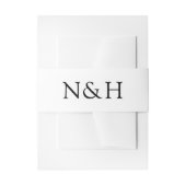 Natasha Monogram Moderne bruiloft Uitnodigingen Wikkel (Voorkant Voorbeeld)