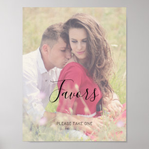 Natasha Rustic Script bevordert foto-bruiloft Poster