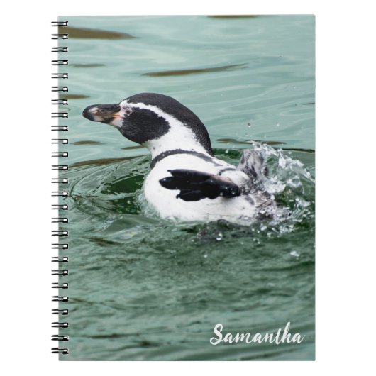 Natation carnet spiral de pingouin Humboldt (Devant)
