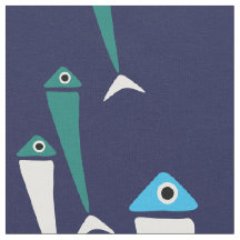 Natation de poissons dans le tissu de voir