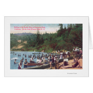 Natation et canotage sur la rivière russe