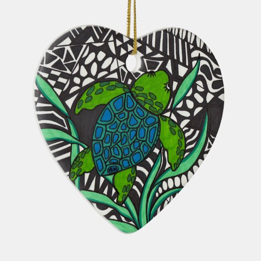 Natation Honu tortue de mer ornement d'algues (Droite)