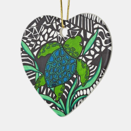 Natation Honu tortue de mer ornement d'algues (Gauche)