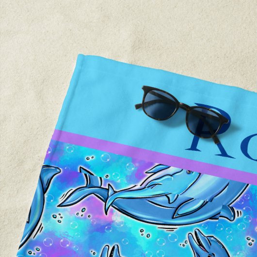 Natation Sur Mesure Avec Serviette De Plage Dolphi (En situation)