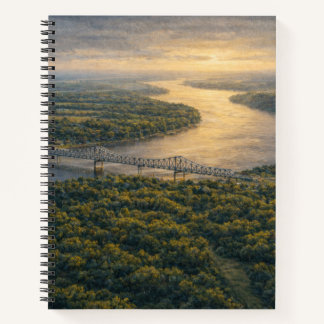 Natchez aan de rivier | Mississippi Landschap Notitieboek