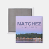 Natchez, Mississippi, aimant de vacances souvenir (Recto/Verso)
