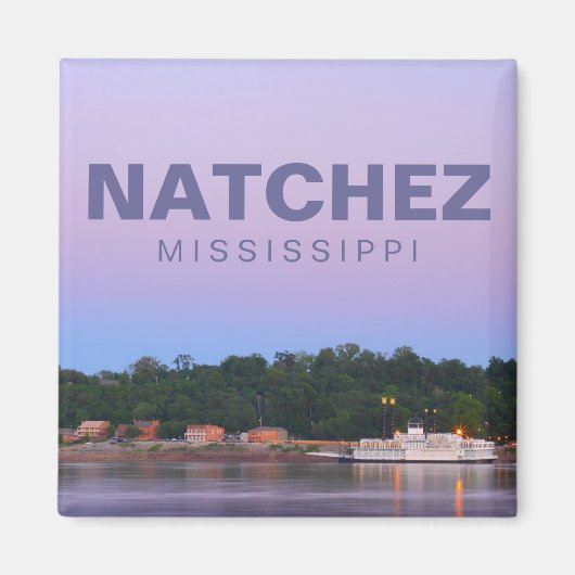 Natchez, Mississippi, aimant de vacances souvenir (Devant)