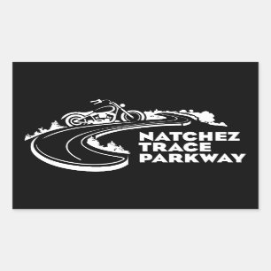 Natchez Trace Parkway Motorcycle Rechthoekige Sticker