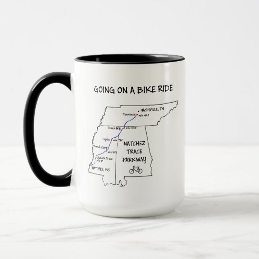 Natchez Trace Route Koffee Mok (Links)