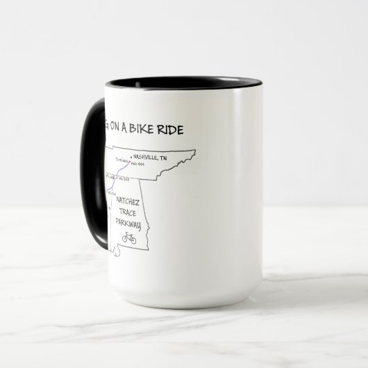 Natchez Trace Route Koffee Mok (Voorkant links)