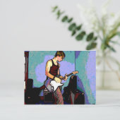 Nate en Guitar Briefkaart (Staand voorkant)