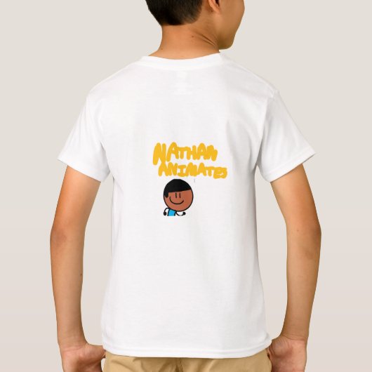 Nathan en AI Nathan Glitch Kinder T-Shirt (Achterkant)