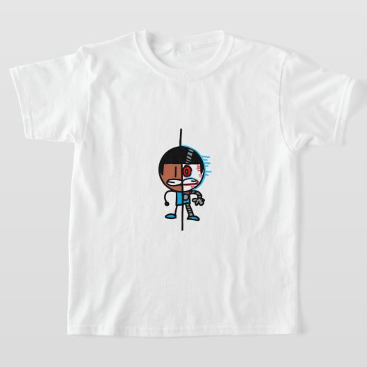 Nathan en AI Nathan Glitch Kinder T-Shirt (Laagn)