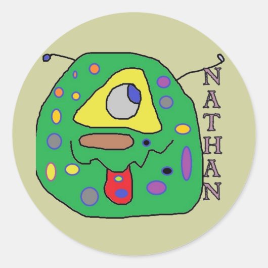 Nathan Monster stickers (Voorkant)