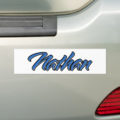 Nathan Nom bleu Autoaufkleber Sticker (En voiture)