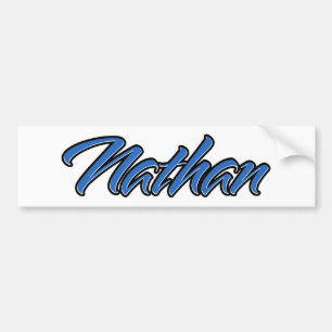 Nathan Nom bleu Autoaufkleber Sticker