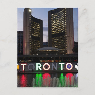 Nathan Phillips Square nachtaanzicht Toronto, Cana Briefkaart