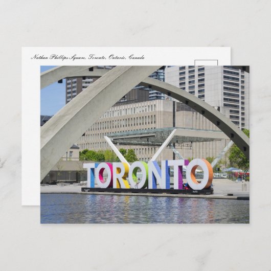 Nathan Phillips Square Toronto, Ontario Canada Briefkaart (Voorkant / Achterkant)