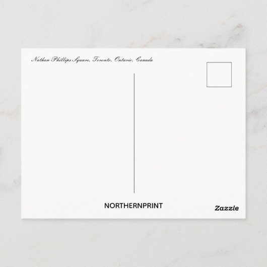 Nathan Phillips Square Toronto, Ontario Canada Briefkaart (Achterkant)