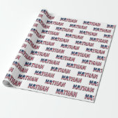 Nathan prénom nom USA US papier cadeau Papier (Déroulé)