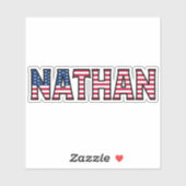 Nathan Prénom USA Sticker Stickerset (Feuille)