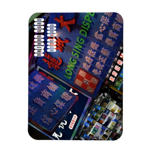 Nathan Road in Hong Kong Magneet (Verticaal)