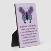Nathaniel Hawthorne Butterfly Happiness Quote Fotoplaat (Zijkant)